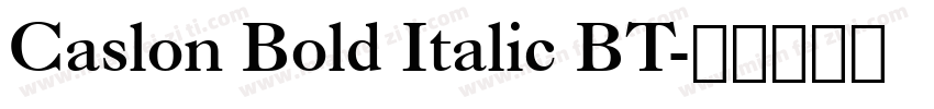 Caslon Bold Italic BT字体转换